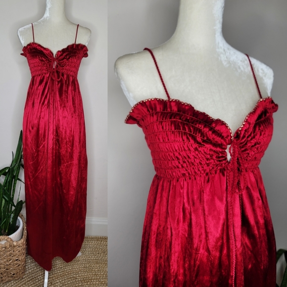 VTG 70s Bill Tice Velvet Dress